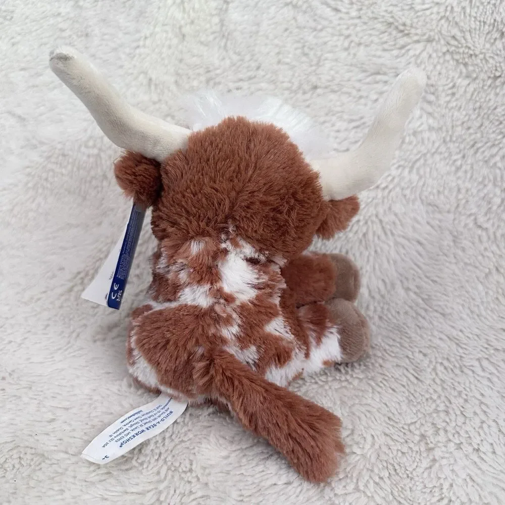 Build A Bear Workshop Longhorn Cow Mini Beans 5” Plush Toy